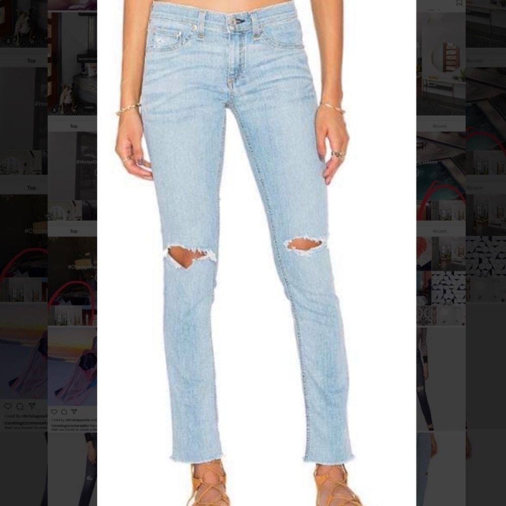 NWT rag & bone Aritzia Slim Skinny Jeans size 25
